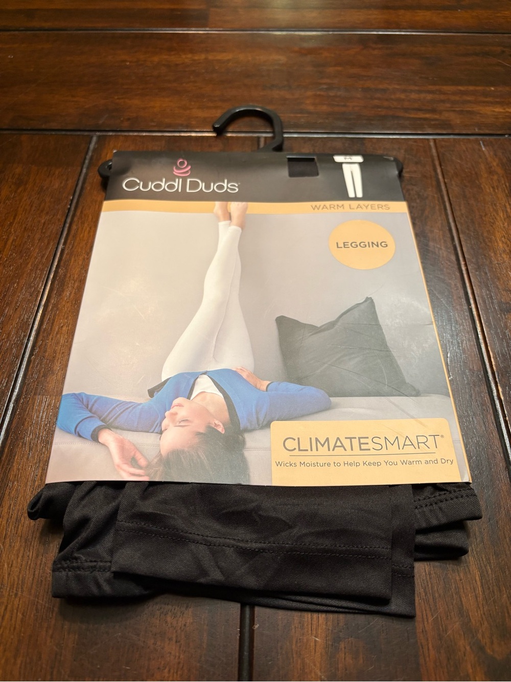 Cuddl Duds warm black leggings, Women’s size M